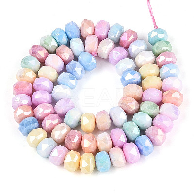 Anti-Tarnish Electroplate Glass Beads Strands GLAA-T025-8mm-11B-1