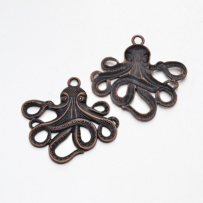 Tibetan Style Alloy Big Pendants TIBEP-A15669-R-NR-1