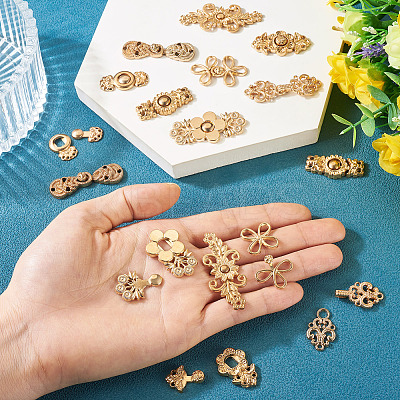 16 Pairs 8 Styles Alloy Adjustable Jean Button Pins DIY-TA0013-13-1