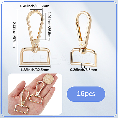 16Pcs Zinc Alloy Swivel Clasps FIND-SP0003-73G-1