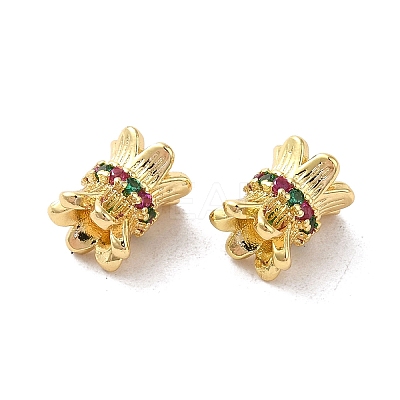 Rack Plating Brass Pave Cubic Zirconia Beads KK-D100-07KCG-1