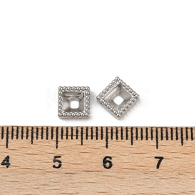 304 Stainless Steel Rhinestone Cabochon Settings STAS-G356-04P-04-1