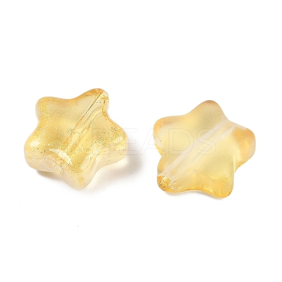 Transparent Spray Painted Frosted Glass Beads X2-GLAA-NH0003-01D-1