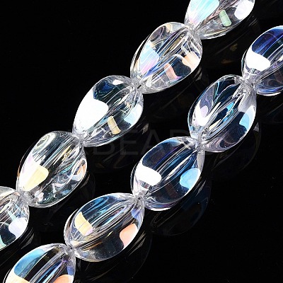 Electroplate Glass Beads Strands EGLA-T028-01A-1