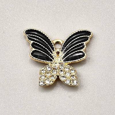 Alloy Black Enamel Pendants FIND-TAC0011-124B-1
