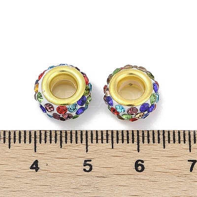 Alloy Rhinestone Clay Pave Beads ALRI-D300-04G-06-1