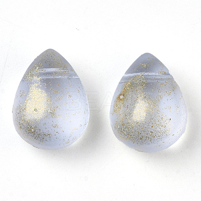 Transparent Spray Painted Glass Beads GLAA-T017-01-A02-1