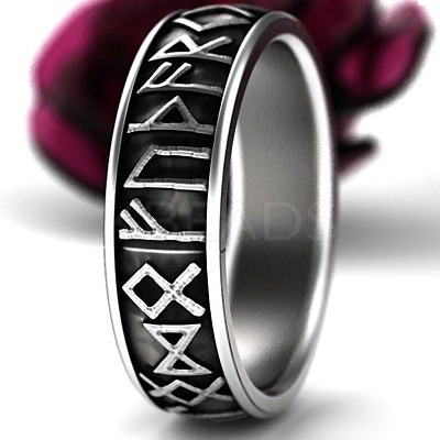 Retro Alloy Words Finger Rings LS-FIND-PW0020-11E-1
