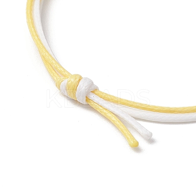 16Pcs Two Tone Waxed Polyester Cord Bracelets for Men Women BJEW-JB11790-1