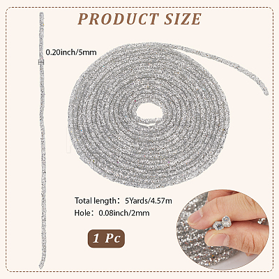 5 Yards Hollow PVC Tubular Synthetic Rubber Cord DIY-WH20002-646-1