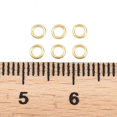 Brass Closed Jump Rings KK-D257-01G-10-1