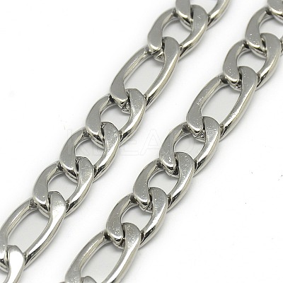 Tarnish Resistant Trendy Men's 201 Stainless Steel Mother-Son Chain Necklaces NJEW-L043C-41P-1