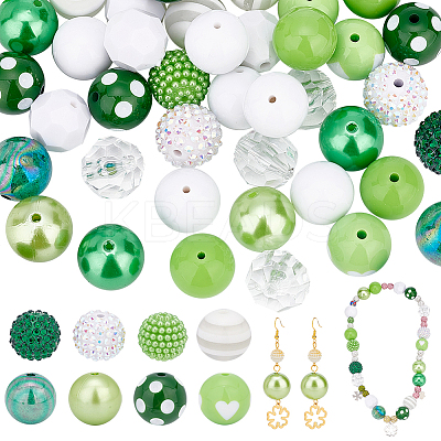 1 Set Mixed Style Acrylic and Resin Beads MACR-PH0001-56A-1