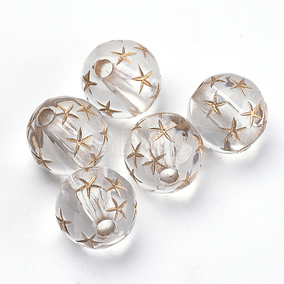 Plating Acrylic Beads OACR-S016-67-1