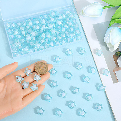 120Pcs Transparent Acrylic Beads TACR-SP0001-11C-1