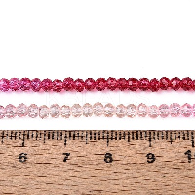 Transparent Gradient Color Glass Beads Strand GLAA-TAC0022-05O-01-1