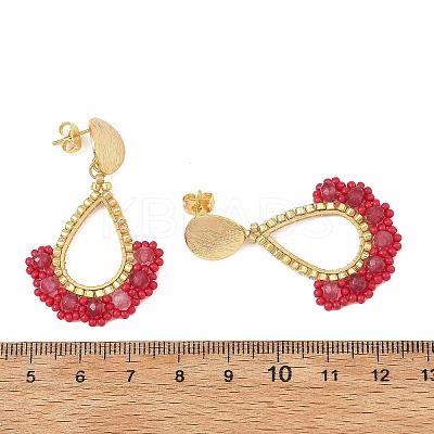 201 Stainless Steel Stud Earrings EJEW-MZ00809-02-1