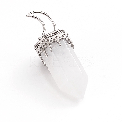 Natural Quartz Crystal Pointed Pendants G-I275-01F-1