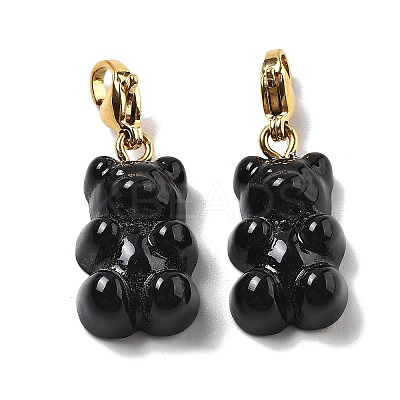 Bear Resin Pendant Decorations STAS-M092-01G-09-1