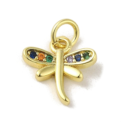 Brass Micro Pave Colorful Cubic Zirconia Charms KK-M283-26B-02-1