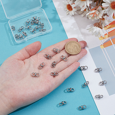 30Pcs 304 Stainless Steel Connector Charms STAS-UN0063-90-1