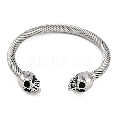 304 Stainless Steel Cuff Bangles for Women STAS-M023-12P-1