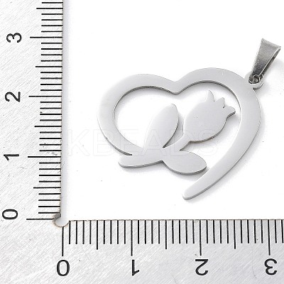 304 Stainless Steel Pendants STAS-I327-03P-1