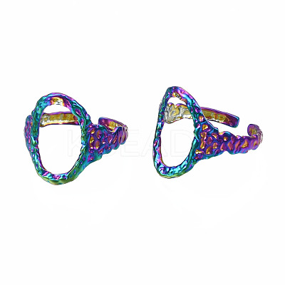 Open Oval Cuff Rings RJEW-N038-001-1