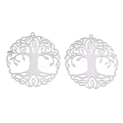 Tarnish Resistant 201 Stainless Steel Filigree Pendants LS-STAS-S118-030P-1