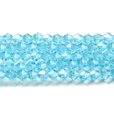 Transparent Electroplate Glass Beads Strands GLAA-F029-3mm-C20-1