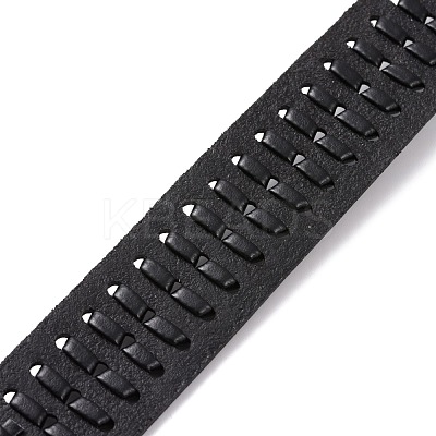 Vintage Cowhide Leather Braided Cord Bracelet for Men BJEW-A039-02A-1