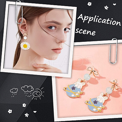 DIY Bowknot Brass Stud Earring & Jump Rings & Ear Nuts Jewelry Making Finding Kits DIY-CN0003-24P-1
