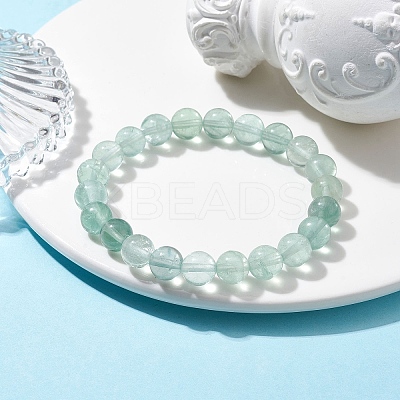 Natural Green Fluorite Stretch Bracelets for Women BJEW-JB10088-02-1