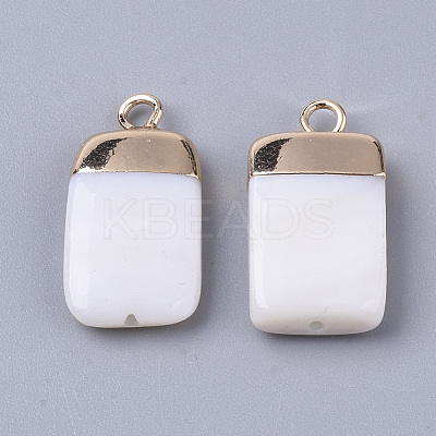 Electroplate Freshwater Shell Pendants SHEL-S276-62A-1
