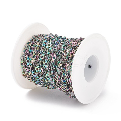 Rainbow Color 304 Stainless Steel Link Chains STAS-P219-56M-1