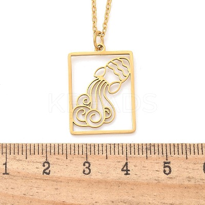 304 Stainless Steel Necklace NJEW-D330-01G-11-1