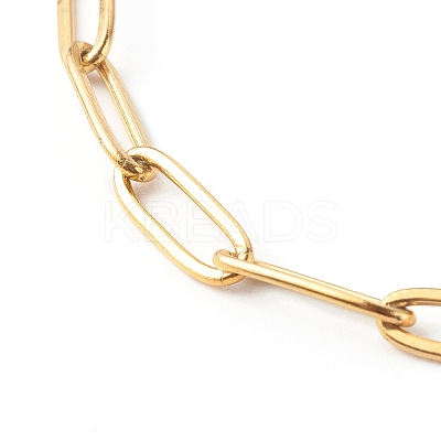 304 Stainless Steel Paperclip Chains Bracelet BJEW-JB06523-01-1