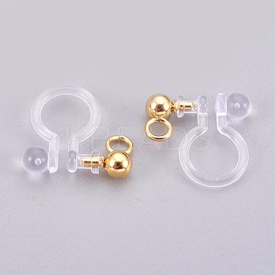 303 Stainless Steel Clip On Earring Findings LS-STAS-P207-02G-1