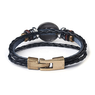 Braided Leather Cord Retro Multi-strand Bracelets LS-BJEW-L616-20C-1