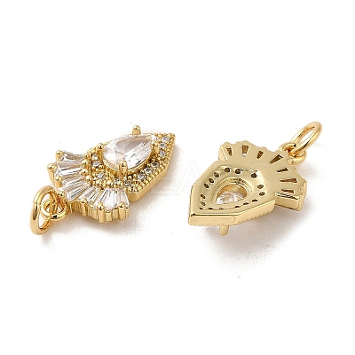 Rack Plating Brass Pave Cubic Zirconia Pendants KK-Q795-10G-1