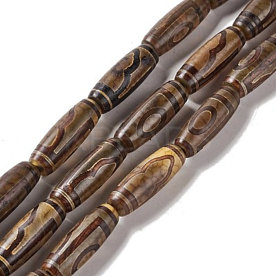 Tibetan Style dZi Beads Strands G-A024-01O-1