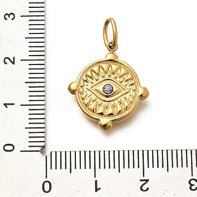 304 Stainless Steel Rhinestone Pendants STAS-M109-08G-1