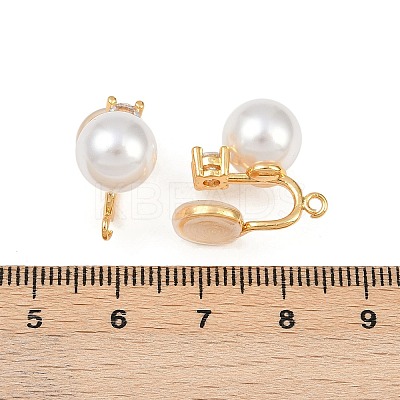 Round Brass Brass Micro Pave Clear Cubic Zirconia Ear Cuff Findings KK-F902-03G-1