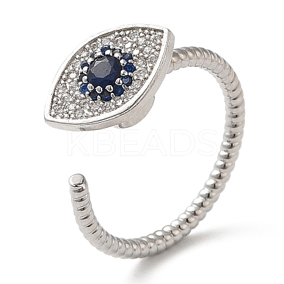 Rotatable Open Ring with Cubic Zirconia RJEW-Q776-02P-02-1