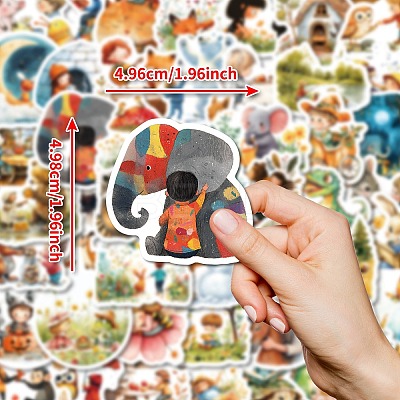 50Pcs Cartoon Fairy Tale Themes Paper Sticker STIC-C012-14-1