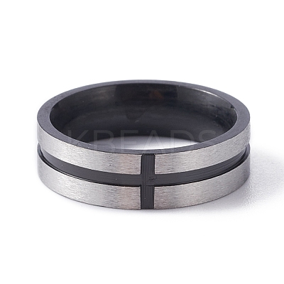 201 Stainless Steel Plain Band Rings RJEW-TAC0002-006B-BP-1