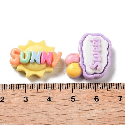 Macaron Color Opaque Resin Decoden Cabochons RESI-K035-03-1