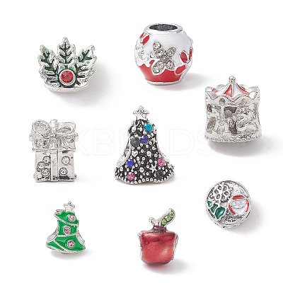 Alloy Rhinestone European Beads MPDL-Q213-01AS-1