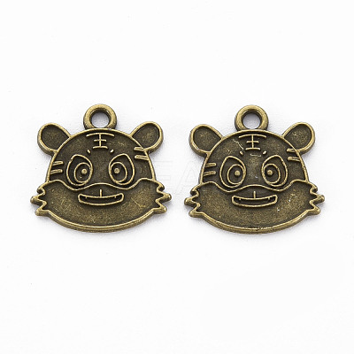 Tibetan Style Alloy Pendant Enamel Settings TIBEP-N010-018AB-RS-1