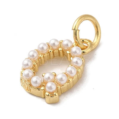 Rack Plating Brass with ABS Plastic Imitation Pearl Charms KK-B092-30Q-G-1